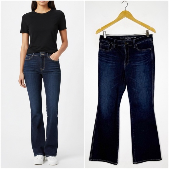 Chico's Denim - Chico’s .5 Petite Bootcut Define Me Denim Demi Boot Jeans Size 6 P Dark Wash